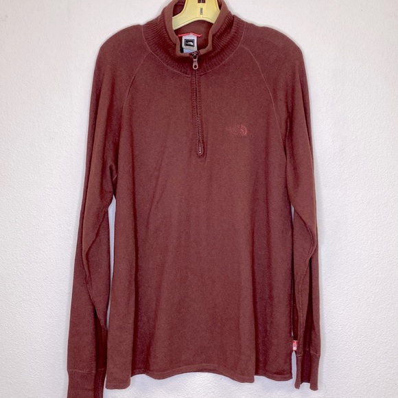 The North Face Quarter Zip Sweater Men's Size Large - Picture 1 of 13